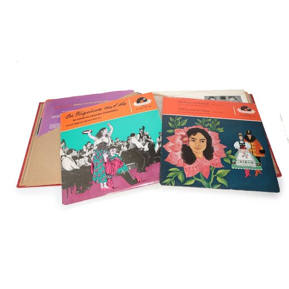 Vintage German 10" Vinyl Records & Case 1950s/60s Music Collectable Lot of 12 - Picture 5 of 13